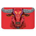 Geometric Bull Skull Print Indoor Door Mat