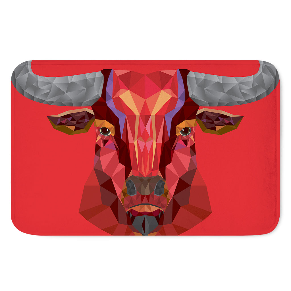 Geometric Bull Skull Print Indoor Door Mat
