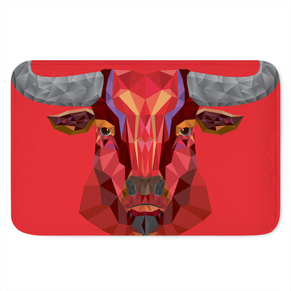 Geometric Bull Skull Print Indoor Door Mat