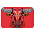 Geometric Bull Skull Print Indoor Door Mat