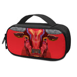 Geometric Bull Skull Print Insulin Cooler Travel Case