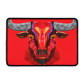 Geometric Bull Skull Print Kitchen Mat