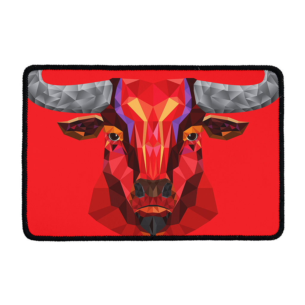 Geometric Bull Skull Print Kitchen Mat