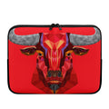 Geometric Bull Skull Print Laptop Sleeve