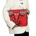 Geometric Bull Skull Print Laptop Sleeve