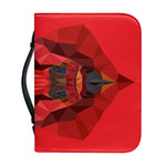 Geometric Bull Skull Print Leather Bible Cover