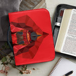 Geometric Bull Skull Print Leather Bible Cover