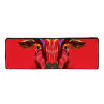 Geometric Bull Skull Print Long Kitchen Mat