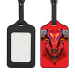 Geometric Bull Skull Print Luggage Tag