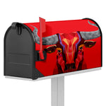 Geometric Bull Skull Print Mailbox Cover