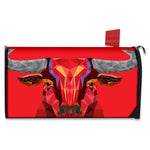 Geometric Bull Skull Print Mailbox Cover