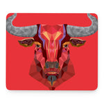 Geometric Bull Skull Print Mouse Pad