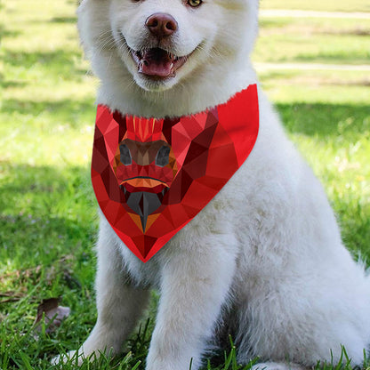 Geometric Bull Skull Print Over The Collar Dog Bandana