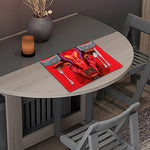 Geometric Bull Skull Print Placemat