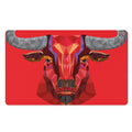 Geometric Bull Skull Print Polyester Doormat