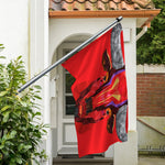 Geometric Bull Skull Print Polyester Flag