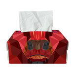 Geometric Bull Skull Print Rectangle Tissue Box Cover