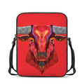Geometric Bull Skull Print Rectangular Crossbody Bag