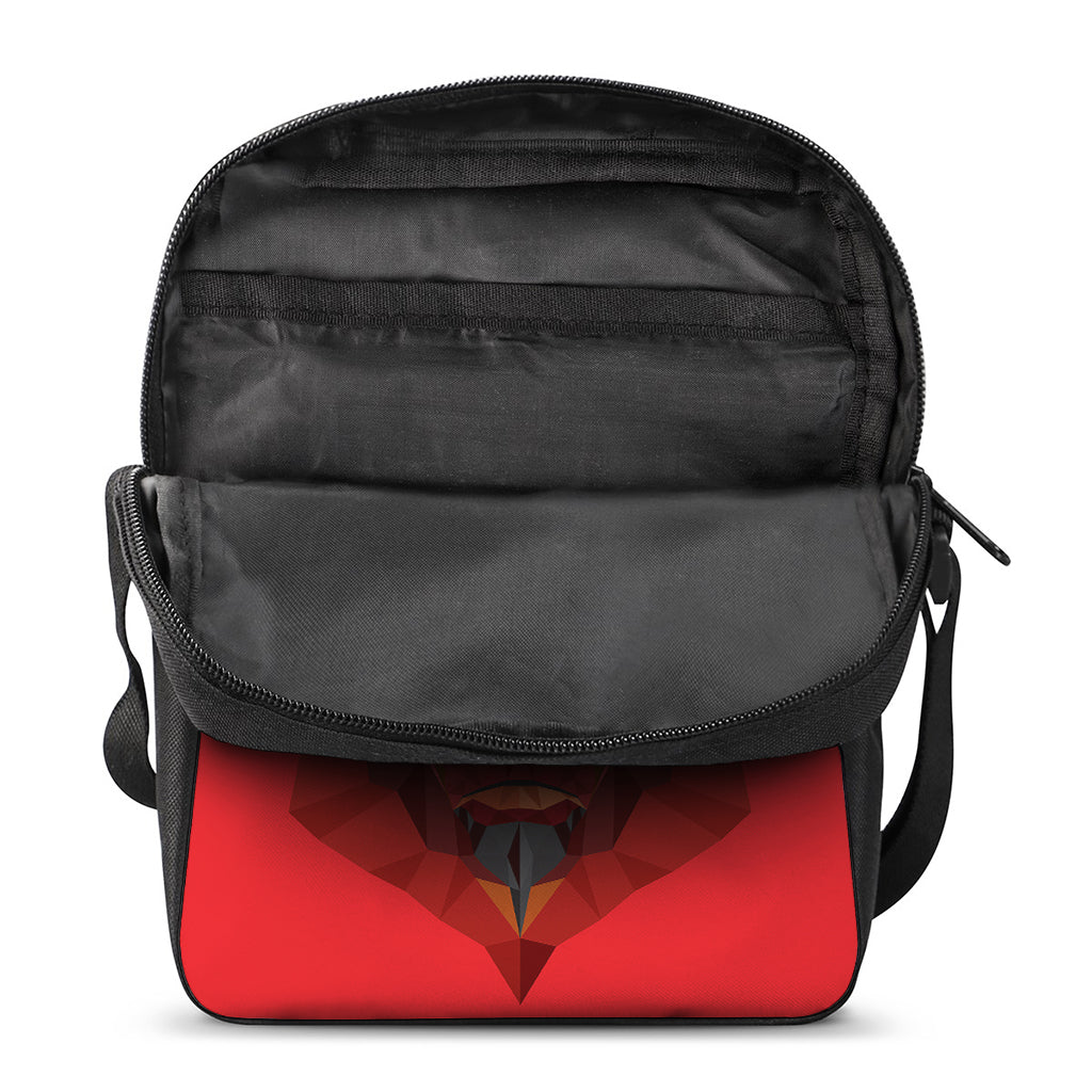 Geometric Bull Skull Print Rectangular Crossbody Bag