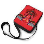 Geometric Bull Skull Print Rectangular Crossbody Bag