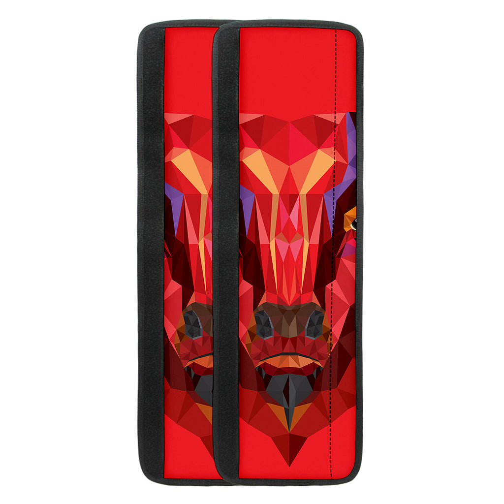 Geometric Bull Skull Print Refrigerator Handle Covers