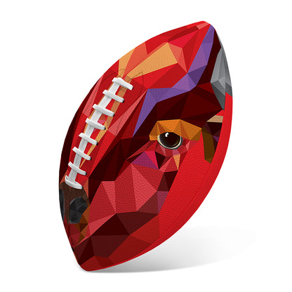 Geometric Bull Skull Print Rugby Ball