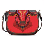 Geometric Bull Skull Print Saddle Bag