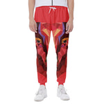 Geometric Bull Skull Print Scuba Joggers