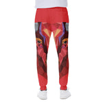 Geometric Bull Skull Print Scuba Joggers