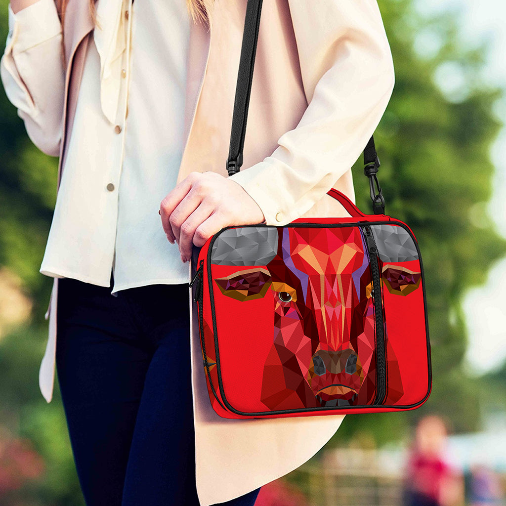 Geometric Bull Skull Print Shoulder Strap Bible Bag
