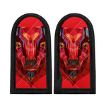 Geometric Bull Skull Print Skillet Handle Cover