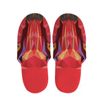 Geometric Bull Skull Print Slippers