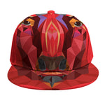 Geometric Bull Skull Print Snapback Cap
