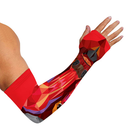 Geometric Bull Skull Print Sun Protection Arm Sleeves