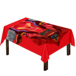 Geometric Bull Skull Print Tablecloth