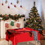 Geometric Bull Skull Print Tablecloth