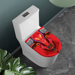 Geometric Bull Skull Print Toilet Lid Cover