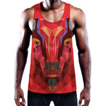 Geometric Bull Skull Print Training Tank Top