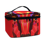 Geometric Bull Skull Print Travel Makeup Bag