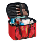 Geometric Bull Skull Print Travel Makeup Bag
