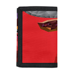 Geometric Bull Skull Print Trifold Wallet