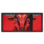 Geometric Bull Skull Print Trifold Wallet