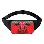 Geometric Bull Skull Print Waist Bag
