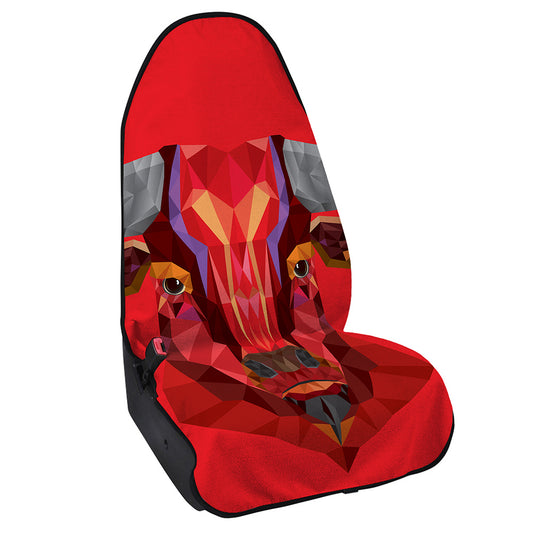 Geometric Bull Skull Print Waterproof Car Seat Cover