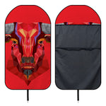 Geometric Bull Skull Print Waterproof Car Seat Cover