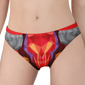 Geometric Bull Skull Print Women's Panties