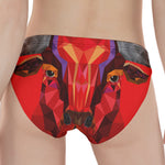 Geometric Bull Skull Print Women's Panties