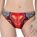 Geometric Bull Skull Print Women's Thong