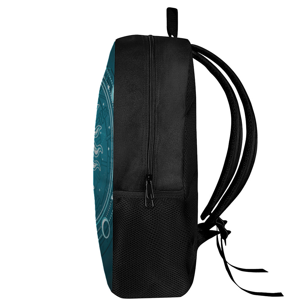 Geometric Celestial Sun And Moon Print 17 Inch Backpack