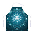 Geometric Celestial Sun And Moon Print Adjustable Apron